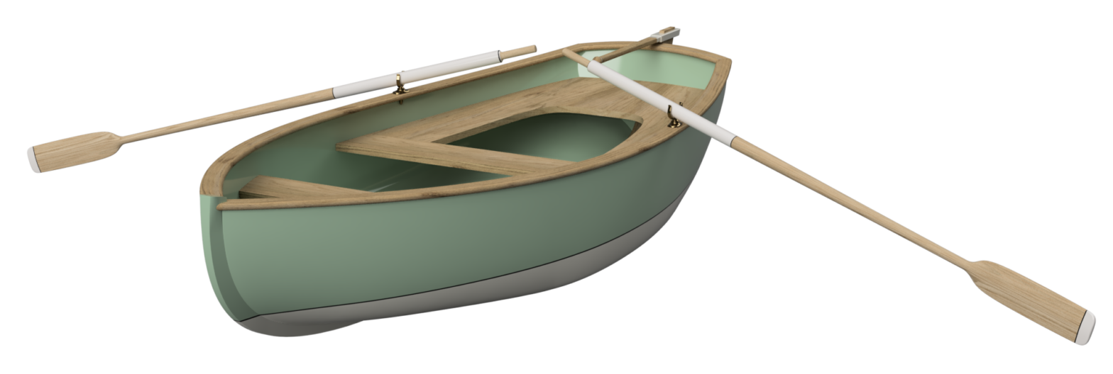 1896 rowboat CAD Rendering